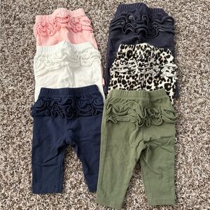 Set of 6 Baby Ruffle Leggings